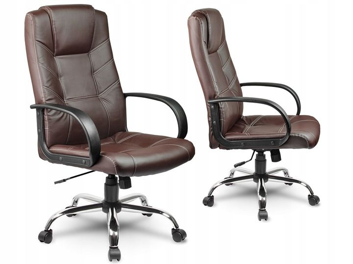 FOTEL BIUROWY OBROTOWY CHROM KRZESŁO SOFOTEL zdjęcie 4