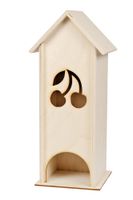 Pojemnik na herbatę DOMEK herbaciarka z WIŚNIĄ decoupage PL