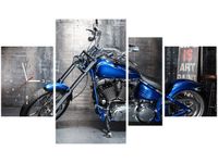 70CM 120CM OBRAZ 4 ELEM CHROMOWANY MOTOCYKL ŚCIENNY