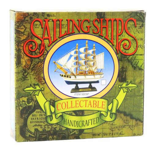 Model Kolekcjonerski Dekoracyjny Statek Żaglowiec Piracki Czarny 16x15cm na Arena.pl