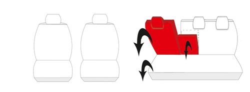 Pokrowce na fotele szyte na miarę do Nissan Qashqai II FL od 2017 kubełkowe na Arena.pl