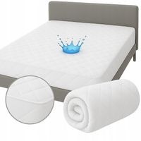 OCHRANIACZ NA MATERAC 160x200 PIKOWANY PODKŁAD WODOODPORNY Z LAMÓWKĄ