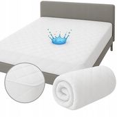 OCHRANIACZ NA MATERAC 160x200 PIKOWANY PODKŁAD WODOODPORNY Z LAMÓWKĄ