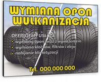 TABLICZKA REKLAMOWA szyld z dibondu nadruk 40x30 cm wymiana opon