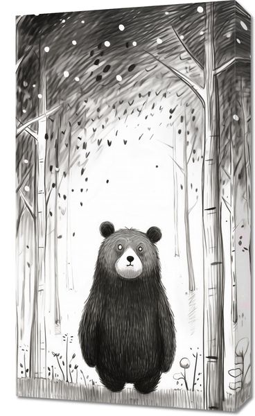 Obraz 40x70cm Ciekawski Miś zdjęcie 1