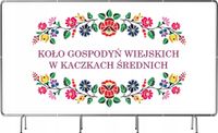 Baner Szyld z oczkami Logo Koło Gospodyń Wiejskich KGW Projekt 300x150 cm