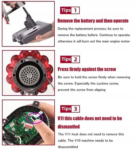 WZMOCNIONY PRZYCISK WŁĄCZNIK SPUST DO DYSON V10 V11 SV12 SV14 + ŚRUBOKRĘT na Arena.pl