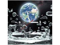 40X40CM ZEGAR ŚWIATOWY PLUSK OBRAZ