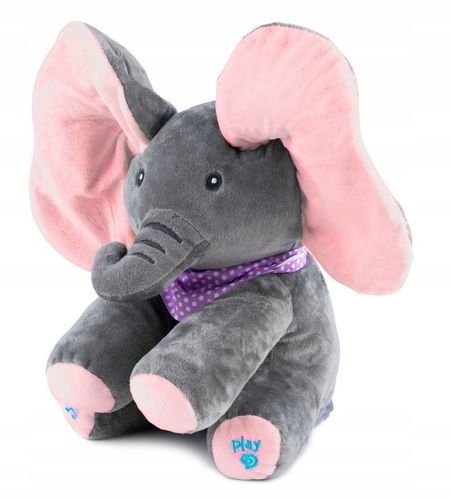 Słoń Pluszak Peek-A-Boo Zabawa W Chowanego Dla Dzieci Interaktywna Prezent na Arena.pl