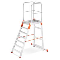 Drabina aluminiowa magazynowa mostek podest magazynowy 7 stopni 3,50m TUV