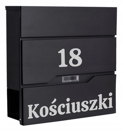 SKRZYNKA POCZTOWA NA LISTY GAZETY Z NAPISEM NUMEREM DOMU SPERSONALIZOWANA na Arena.pl