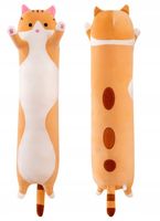 MASKOTKA DŁUGI KOT KOTEK PARÓWKA PLUSZAK PRZYTULANKA ZABAWKA PODUSZKA 90 cm