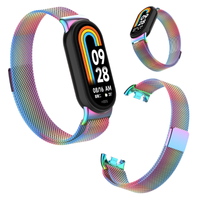Pasek do Xiaomi Mi Band 8 9 10 metalowy bransoleta opaska watch kolorowy