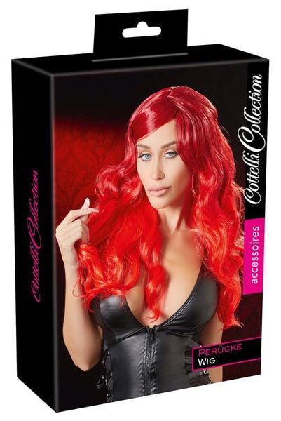 Wig Red Wavy Long zdjęcie 1