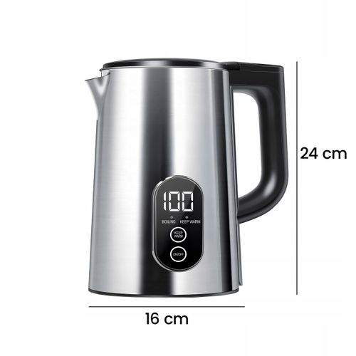 Czajnik elektryczny RETOO ER1243 1800 W 1,8 l srebrny/szary na Arena.pl