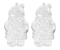 zawieszka choinkowa diy mikołaj akryl 13,5cm 2szt