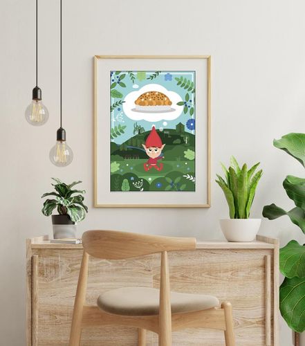 Bajkowe Miasta Wrocław Krasnoludek i ciasto cynamonowe - plakat 40x50 cm na Arena.pl