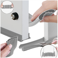 USZCZELKA POD DRZWI ANTYPRZECIĄG AKUSTYCZNA USZCZELNIENIE SILIKON SZARA