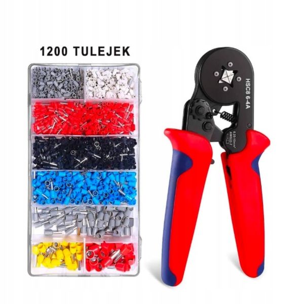 ZACISKARKA PRASKA DO KONEKTORÓW TULEJEK KABLI PRZEWODÓW 1200 SZTUK TULEJEK zdjęcie 9