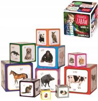 PIRAMIDA ZABAW WIEŻA EDUKACYJNA KLOCKI DLA DZIECI ZWIERZĘTA PL ANG