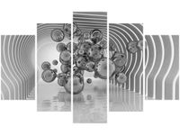 OBRAZ NEW ART NEURONY SREBRNE TUNEL ŚWIETLNY