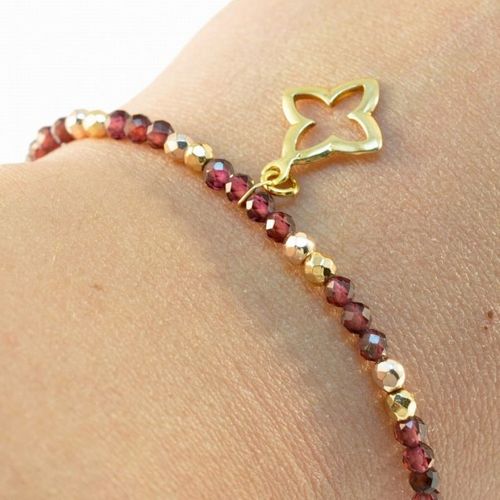 "Bransoletka GRANAT HEMATYT 925" na Arena.pl