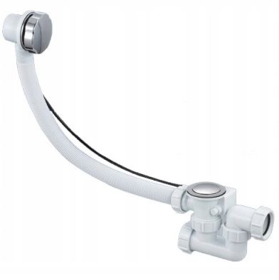 SYFON WANNOWY AUTOMATYCZNY Z POKRĘTŁEM CHROMOWANY CHROM DO WANNY na Arena.pl