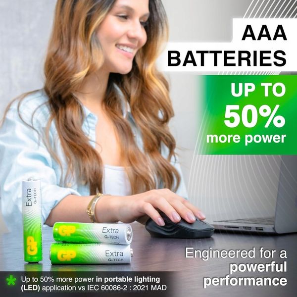 BATERIE AAA R3 40 szt. GP Extra G-Tech alkaliczne zdjęcie 6