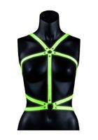 body harness   glow in the dark   neon green/black   s/m