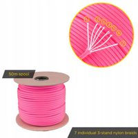 Linka EDCX 4mm Paracord 550 - (Sofit Pink, 50 m)