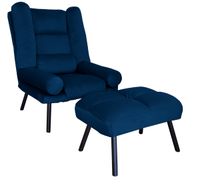 FOTEL TOKIO ROZKŁADANY Z PODNÓŻKIEM N. CZARNA MG16