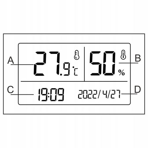 TERMOHIGROMETR WILGOTNOŚCIOMIERZ HIGROMETR TERMOMETR WILGOTNOŚĆ TEMPERATURA na Arena.pl