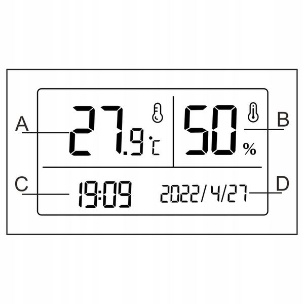 TERMOHIGROMETR WILGOTNOŚCIOMIERZ HIGROMETR TERMOMETR WILGOTNOŚĆ TEMPERATURA zdjęcie 9