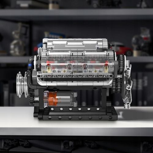 KLOCKI MOULD KING 10088 MODEL SILNIKA V8 OŚMIOCYLINDROWY SILNIK BENZYNOWY na Arena.pl