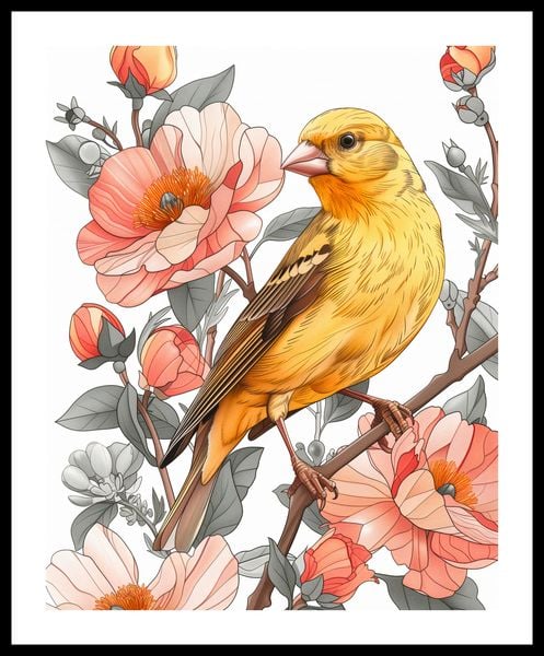 Plakat 40x50cm Wiosenny Śpiewaczek zdjęcie 3