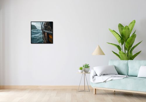 Plakat 50x50cm Statek na Falach na Arena.pl