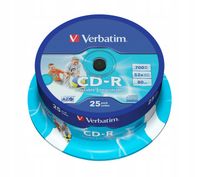 Płyty Verbatim CD-R 700 MB 25 szt. do nadruku AZO