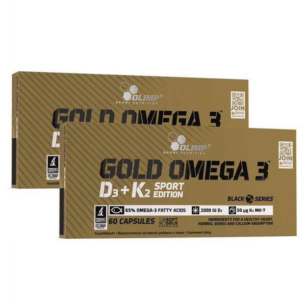 OLIMP GOLD OMEGA 3 D3+K2 SPORT 120kaps WITAMINY zdjęcie 1