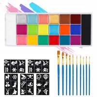 ZMYWALNE FARBY DO MALOWANIA BUZI TWARZY CIAŁA ZESTAW 20 KOLORÓW DLA DZIECI