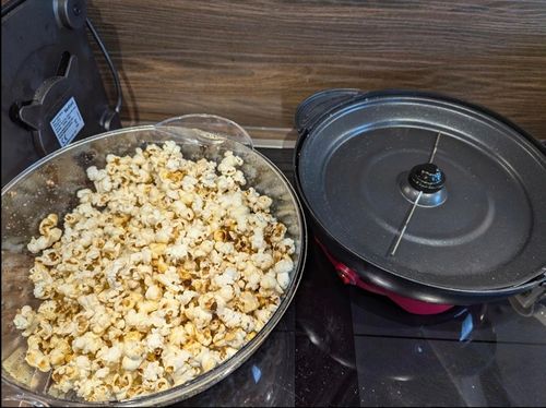 MASZYNA DO ROBIENIA POPCORNU DOMOWA AUTOMATYCZNA URZĄDZENIE MASZYNKA SZYBKA na Arena.pl