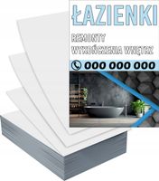 Ulotki A5 100szt reklamowe firmowe ŁAZIENKI PŁYTKI GŁADZIE dużo wzorów