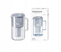 Dzbanek filtrujący szklany Aquaphor Nord 2,5l z wkładem A5 (350l), szary