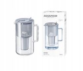 Dzbanek filtrujący szklany Aquaphor Nord 2,5l z wkładem A5 (350l), szary