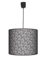 Lampa wisząca duża - Black roses (biało czarna)