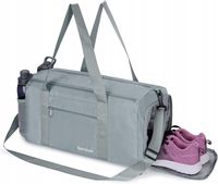 Praktyczna torba sportowa dla mężczyzn i kobiet z przegrodą, zielona