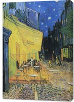 Obraz 70x100cm Café Terrace at Night, Van Gogh Vintage do Salonu