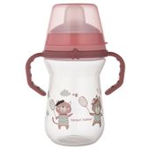 CANPOL Kubek z silikonowym ustnikiem FirstCup 250ml BONJOUR różowy