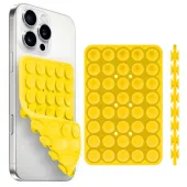 Uchwyt na telefon z przyssawką w kolorze żółtym