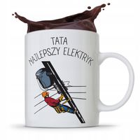 Kubek Na Dzień Ojca Dla Taty Najlepszy Elektryk Z Nadrukiem Ze Zdjęciem
