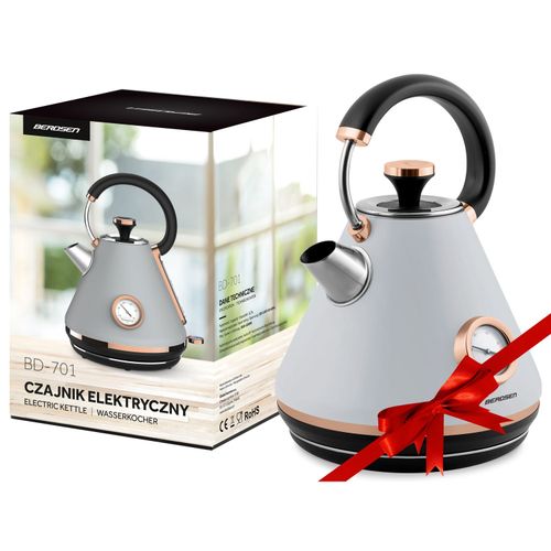 Czajnik elektryczny z termometrem 1,7L Berdsen BD-701 szary na Arena.pl